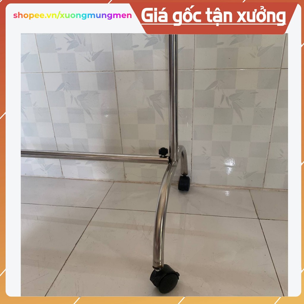 Sào Phơi Đồ Inox Có Khoen, Bánh Xe