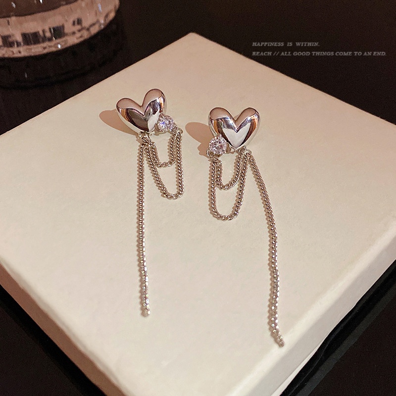 Khuyên Tai Tua Rua Đính Đá Zircon Phong Cách ins Cổ Điển Dành Cho Bạn Nữ