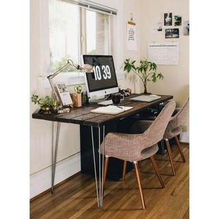 Chân Sắt Hairpin Sơn Tĩnh Điện 70cm màu đen - chân bàn làm việc (loại 3 thanh)