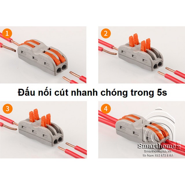 Bộ 10 Chiếc Cút Nối Dây Điện Nhanh 2 Đầu KV774