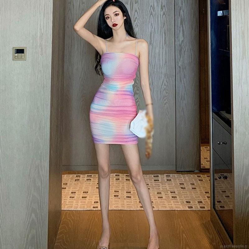 Đầm Hai Dây Ôm Dáng Phối Ren Hở Lưng Quyến Rũ Dành Cho Nữ