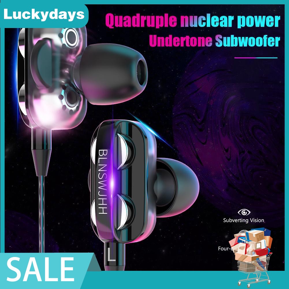 A4 Universal 3.5mm In-Ear Stereo Earbuds Earphone Headphone for Cell Phone PC