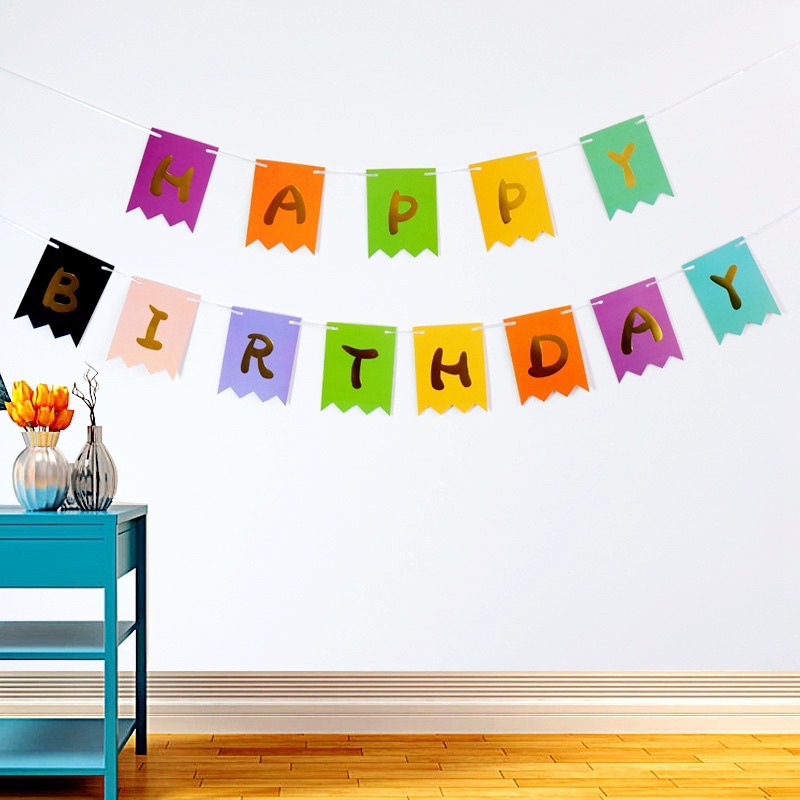 (Tặng kèm dây) Dây treo chữ Happy Birthday trang trí sinh nhật lacohouse J77