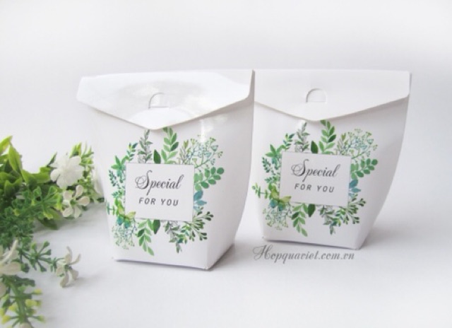 Set 50 hộp quà cưới cao cấp hoa lá làm quà cảm ơn tiệc cưới và sự kiện | BigBuy360 - bigbuy360.vn