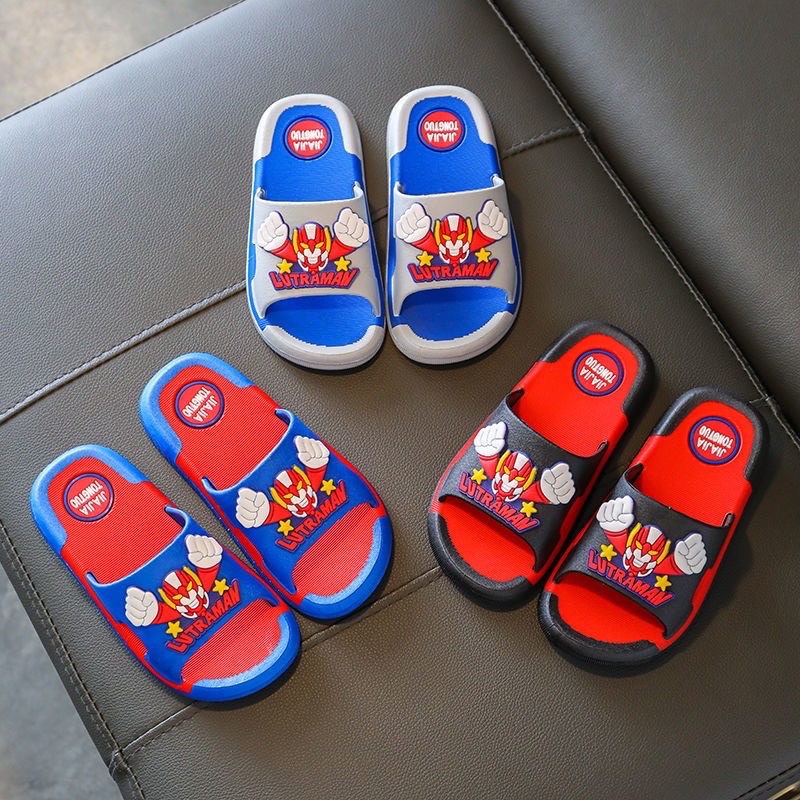 Dép lê bé trai siêu nhân nhện siêu cute mềm dẻo đế đúc không trơn trượt ML 802