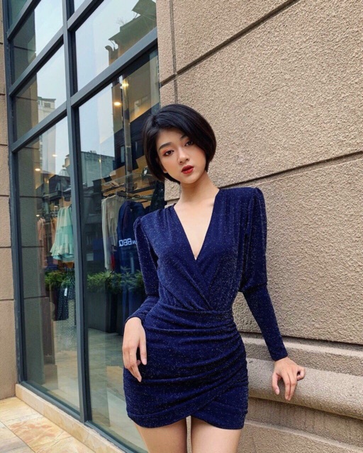 Váy body len nhũ 2 loại