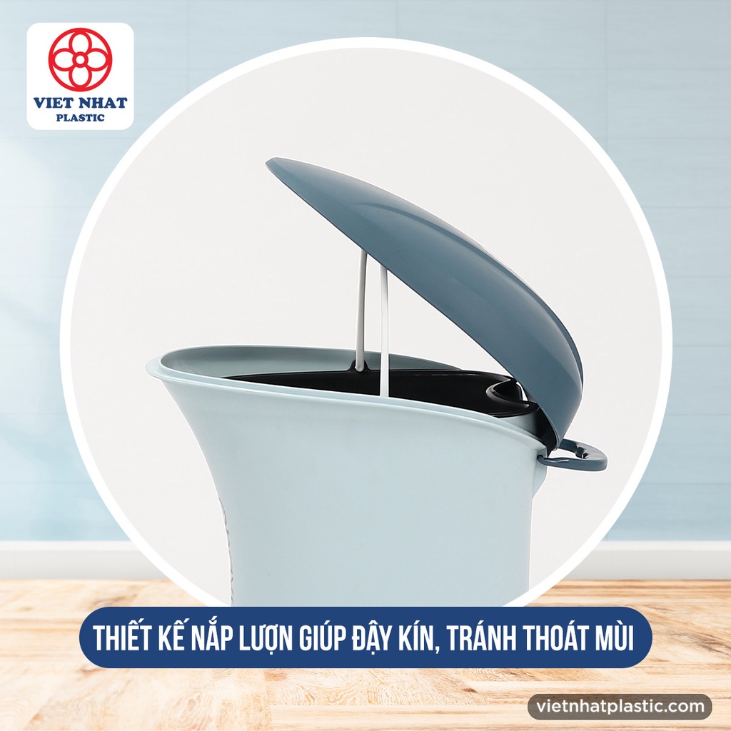 Thùng Rác Lượn To 8029, Thùng Rác Nhựa  Đạp Chân Thông Minh