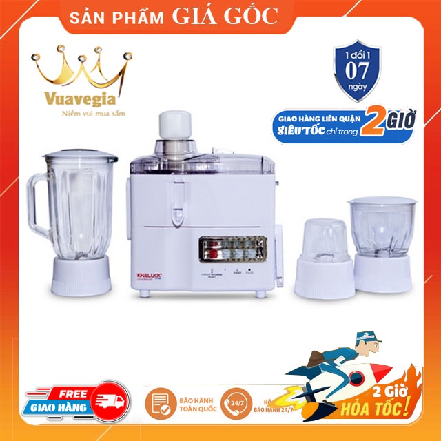 Máy Xay Ép Đa Năng 3 Cối Thủy Tinh Khaluck Home Hàng Chính Hãng