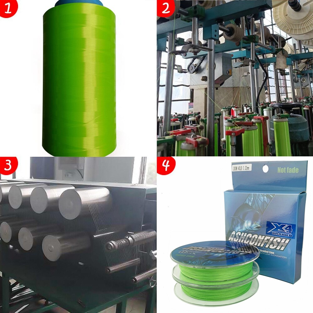 Cuộn Dây Câu Cá 4 Sợi PE 100M Không Phai Màu Không Thấm Nước