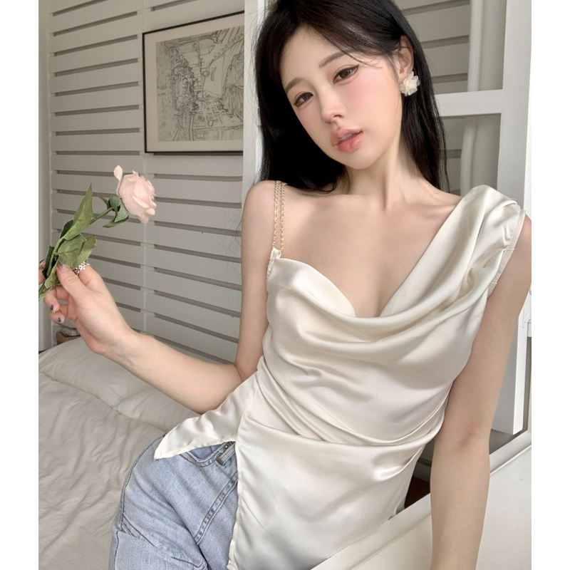 Áo Hai Dây Thiết Kế Độc Đáo Thời Trang Hè Quyến Rũ Cao Cấp Cho Nữ