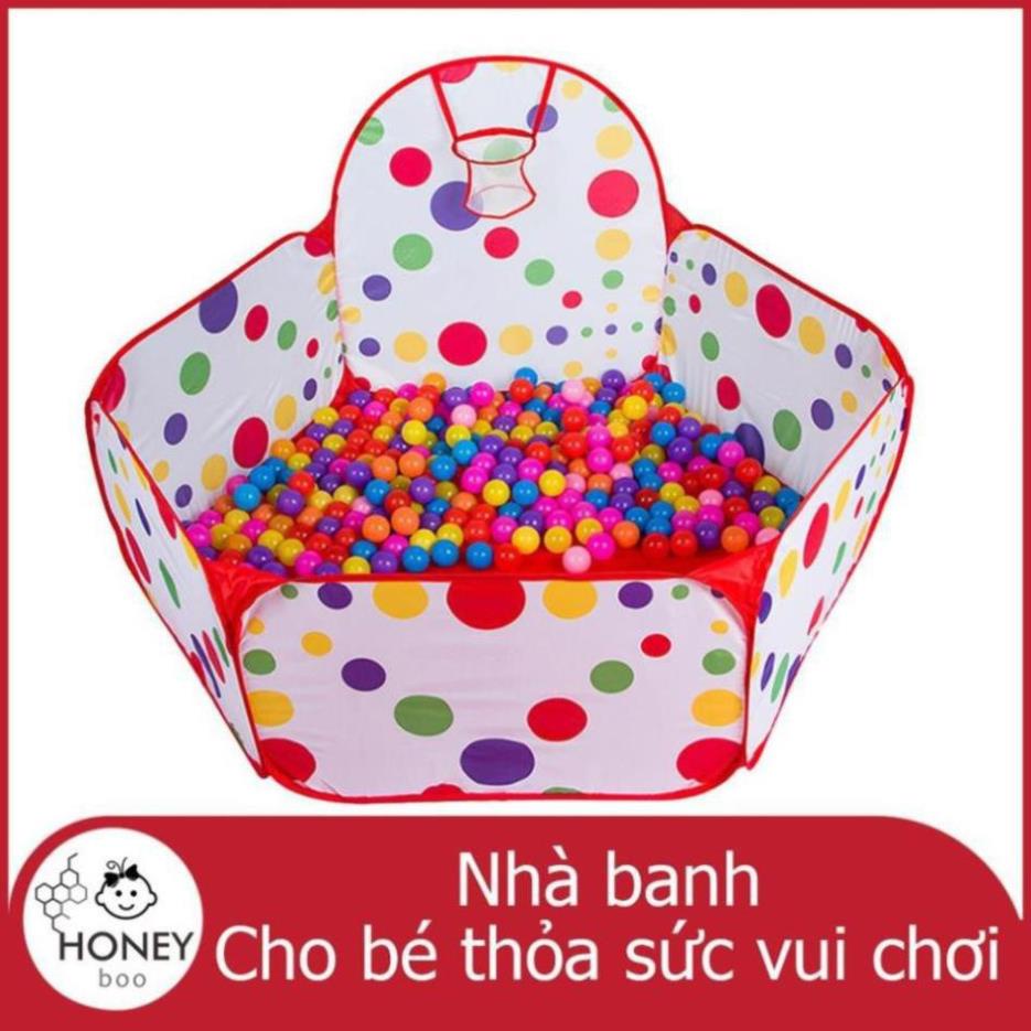 (S1) HLG91 【TUB-SGENAM】Nhà bóng chấm bi có rổ cho bé vui chơi thỏa thích không kèm bóng [LOẠI 1]