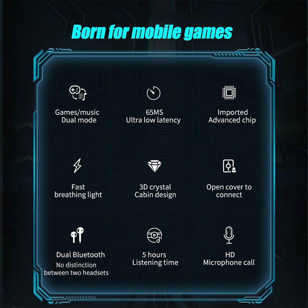 SW P36 Tai nghe chơi game Độ trễ thấp TWS Tai nghe Bluetooth 5.1 Tai nghe không dây Loại bỏ tiếng ồn Tai nghe chơi game