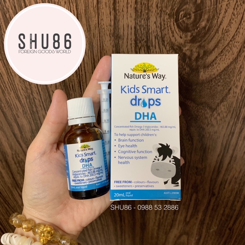 Nature s Way Kids Smart Drops DHA 20ml - DHA dạng giọt cho bé