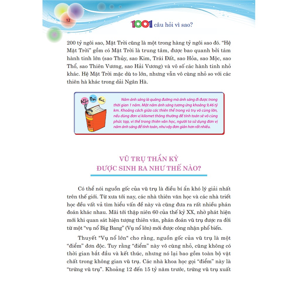 Sách - 1001 câu hỏi vì sao - Vũ trụ-Trái Đất