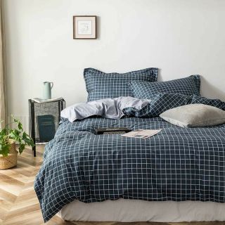 Bộ Chăn Ga Gối Ô Xám Cotton Poly