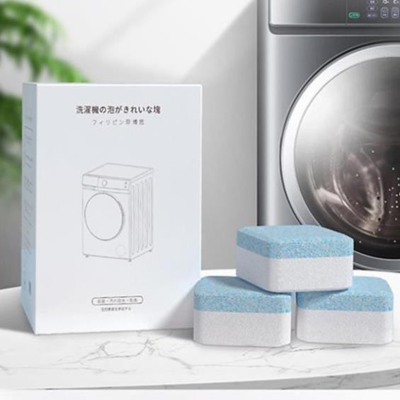 (Hộp 12 Viên) Tẩy Lồng Máy Giặt Dạng Sủi Nhật Bản, Vệ Sinh Máy Giặt Và Khử Mùi Hiệu Quả Với Công Nghệ Sủi Bọt Cô Đặc Thế