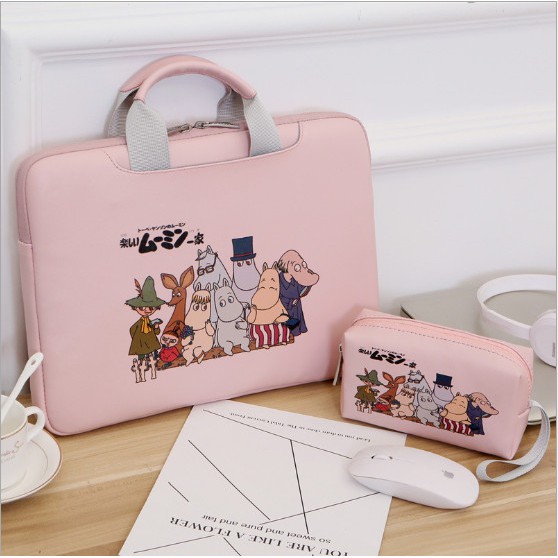 Túi đựng laptop kèm ví đựng chuột hình thú đáng yêu TDV31