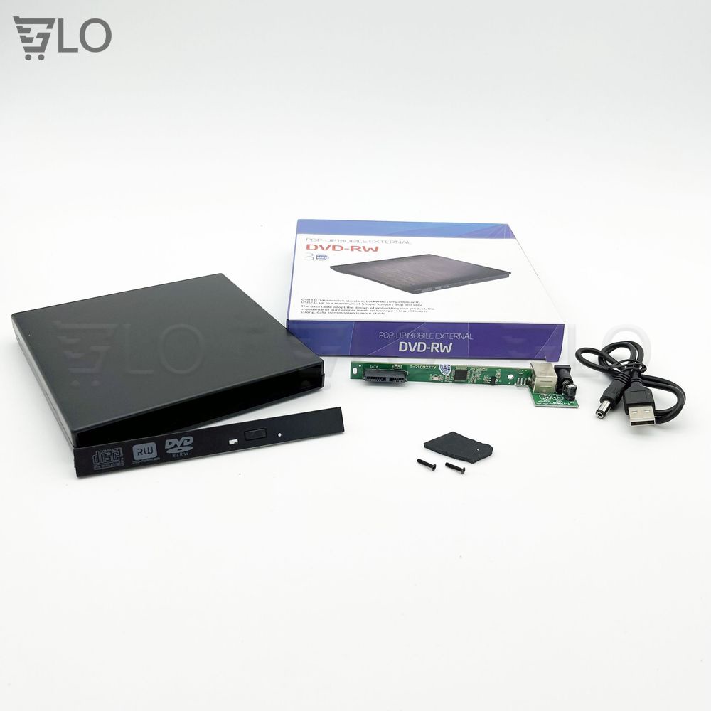 Box DVD USB 2.0 Sata Loại 12.7mm, Biến DVD Laptop Thành DVD Di Động
