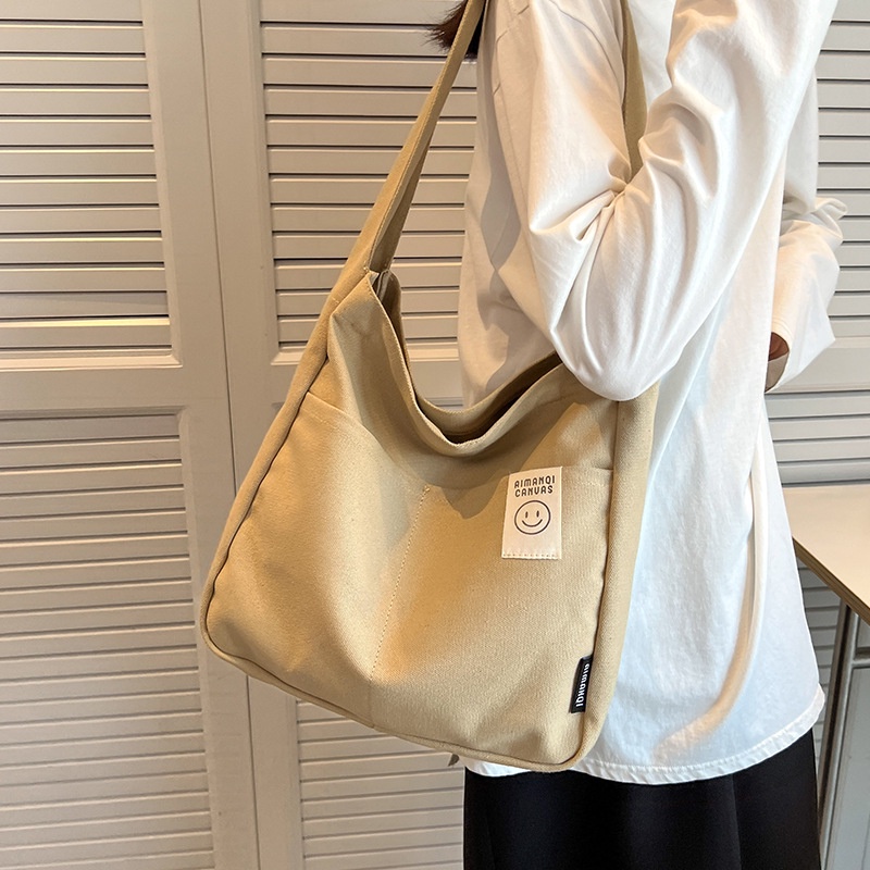 Túi Đeo Vai Vải canvas Cỡ Lớn Dễ Phối Đồ Thời Trang Cho Nữ