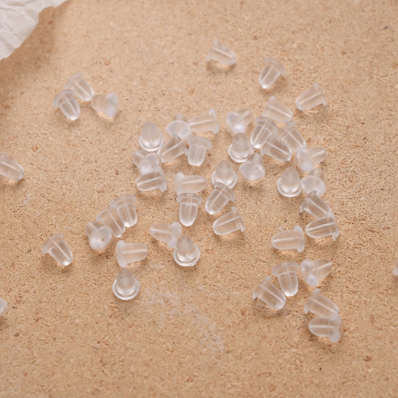 Set 10 chốt chặn bông tai bằng cao su và hợp kim nhôm