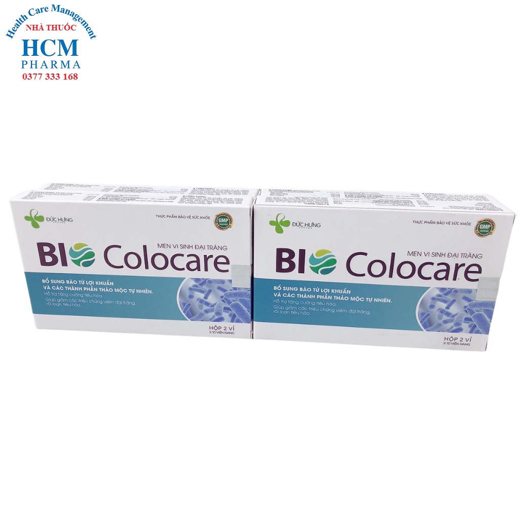 Men vi sinh đại tràng tăng sức đề kháng probiotic BIO COLOCARE bào tử lợi khuẩn giảm đầy hơi tiêu chảy chướng bụng 20v