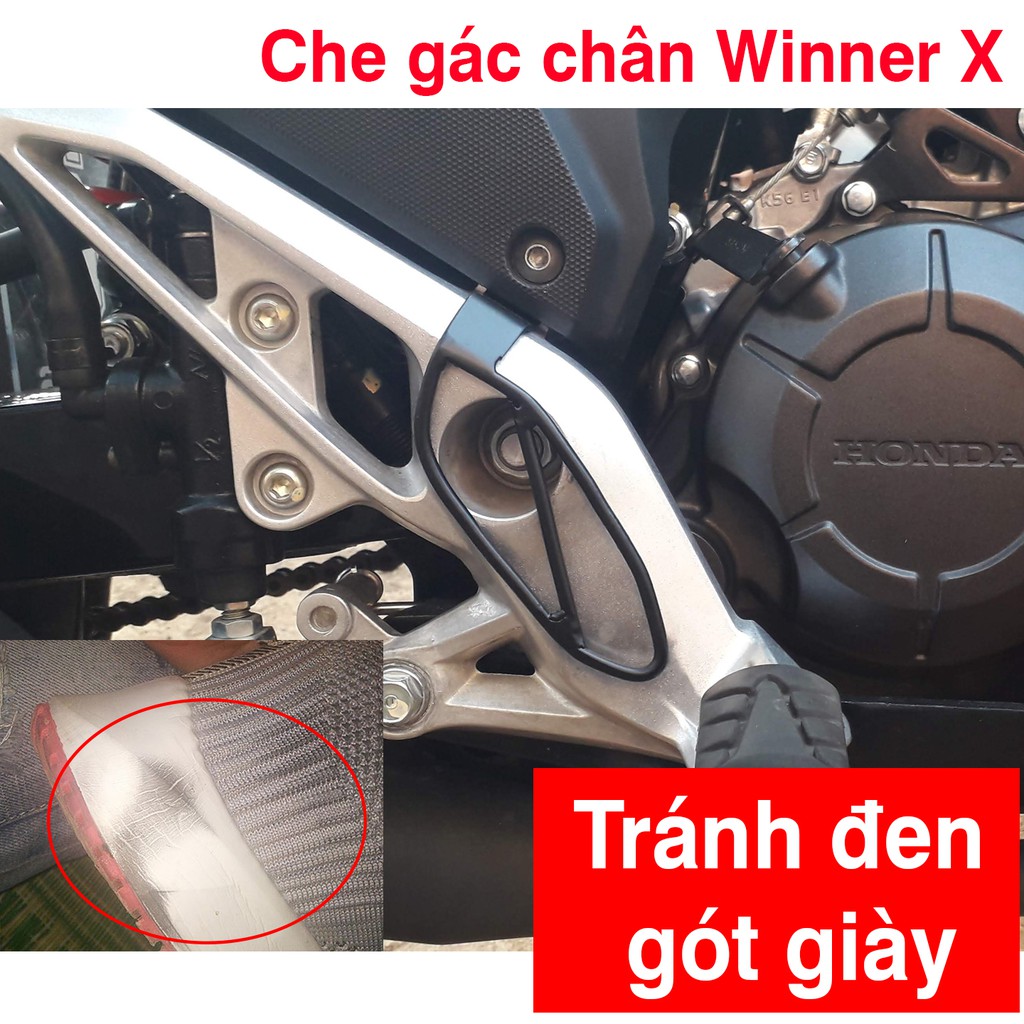 Che gác chân Winner X bảo vệ tránh đen giày 2 bên