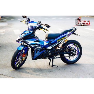 Tem trùm Exciter 150 cá mập xanh trắng