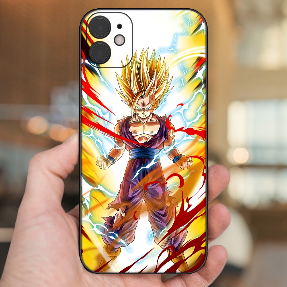 Ốp lưng iPhone 11 dẻo đen cạnh vuông in hình Gohan Dragon Ball