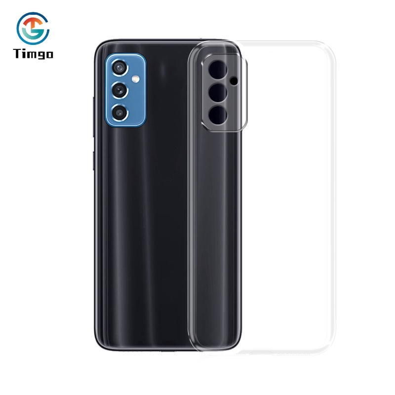 Ốp điện thoại kính cường lực viền dẻo trong suốt siêu nhẹ chống rơi cho SAMSUNG GALAXY M52 5G