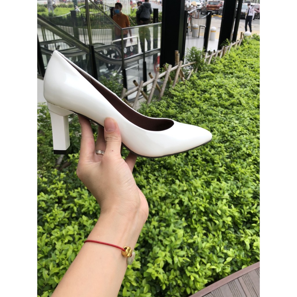 [HỖ TRỢ ĐỔI SIZE ] Giày cao gót công sở 7 phân gót trụ xi bóng kiểu dáng basic_A026GT