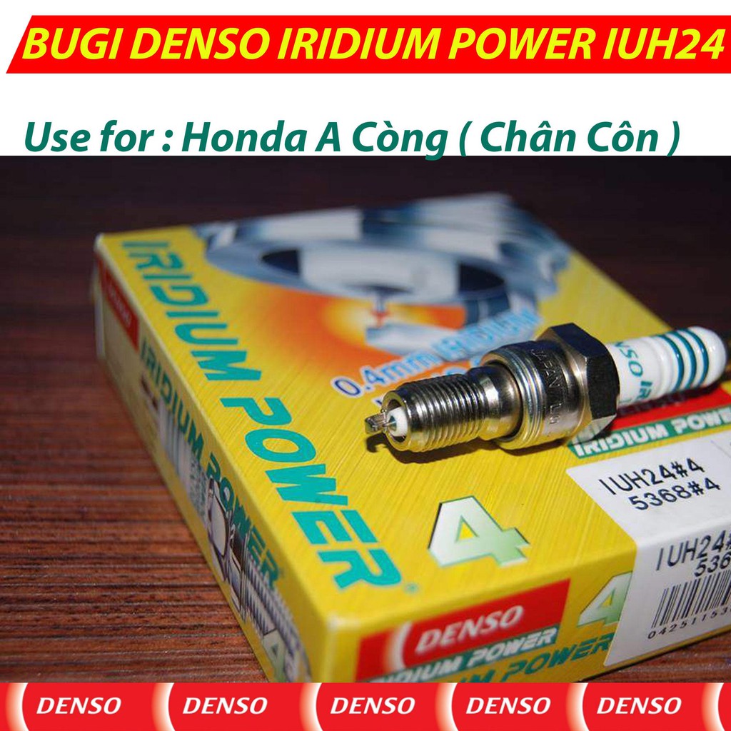 Bugi IUH24 ( Chân Côn ) Honda A Còng - DENSO IRIDIUM POWER