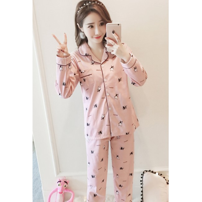 Đồ Bộ Nữ Pijama Tay Dài Quần Dài Cao Cấp Chất Dày Ấm | BigBuy360 - bigbuy360.vn