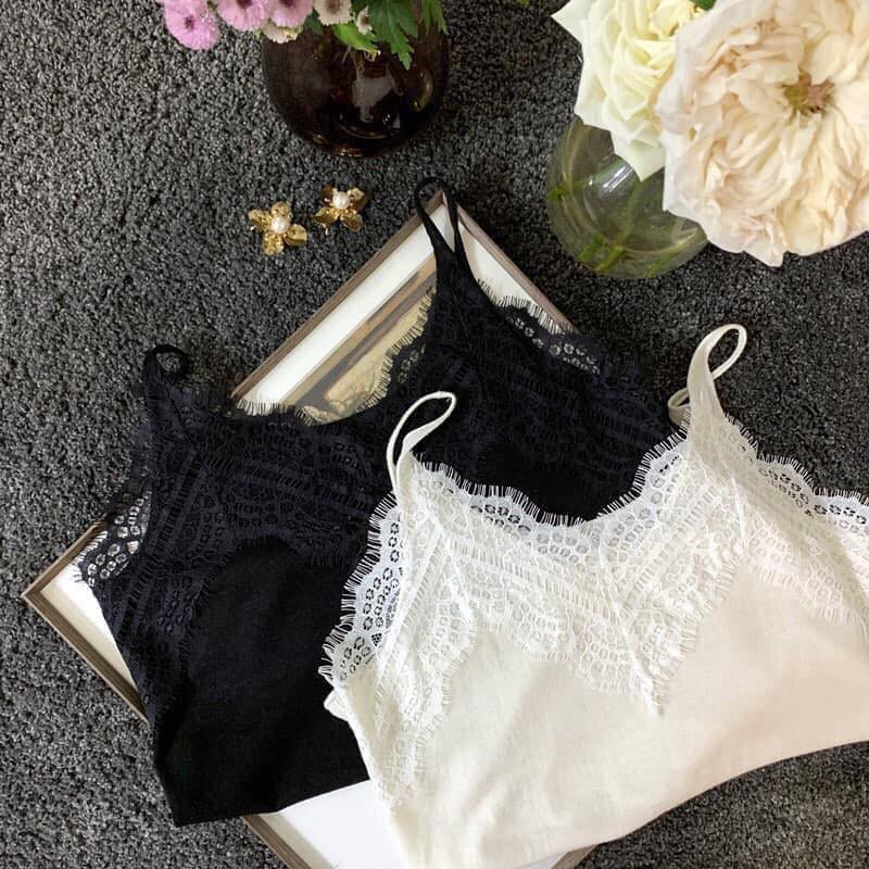 [Mã WASKT410K giảm 10K đơn 50K] Áo Len Hai Dây Cổ Chữ V Phối Ren Quyến Rũ Cho Nữ | BigBuy360 - bigbuy360.vn