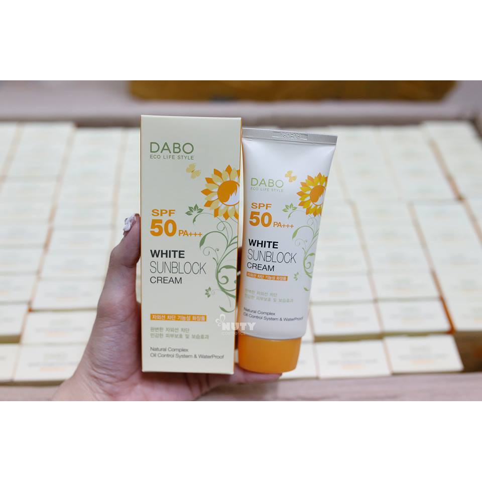 KEM CHỐNG NẮNG DABO WHITE SUNBLOCK CREAM SPF50+++  CHO DA DẦU MS_01