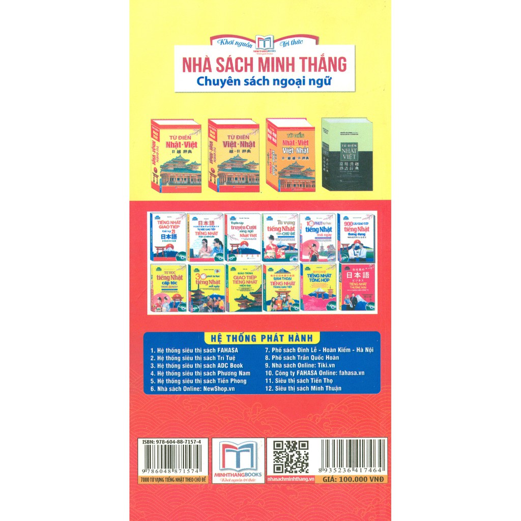Sách tiếng Nhật - 7000 từ vựng tiếng Nhật theo chủ đề