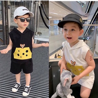 Set 2 bộ hoodie sát nách cho bé trai - Mẫu chuột Jerry