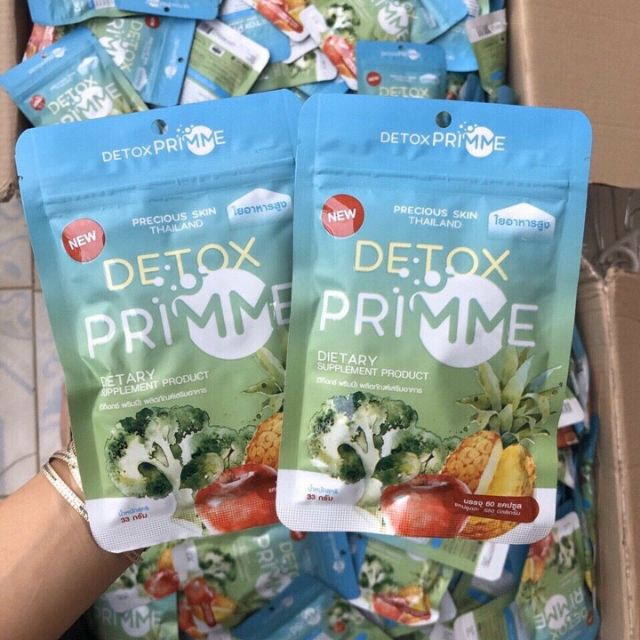 [HÀNG THÁI BAO CHECK] Thải độc tiêu mỡ detox primme