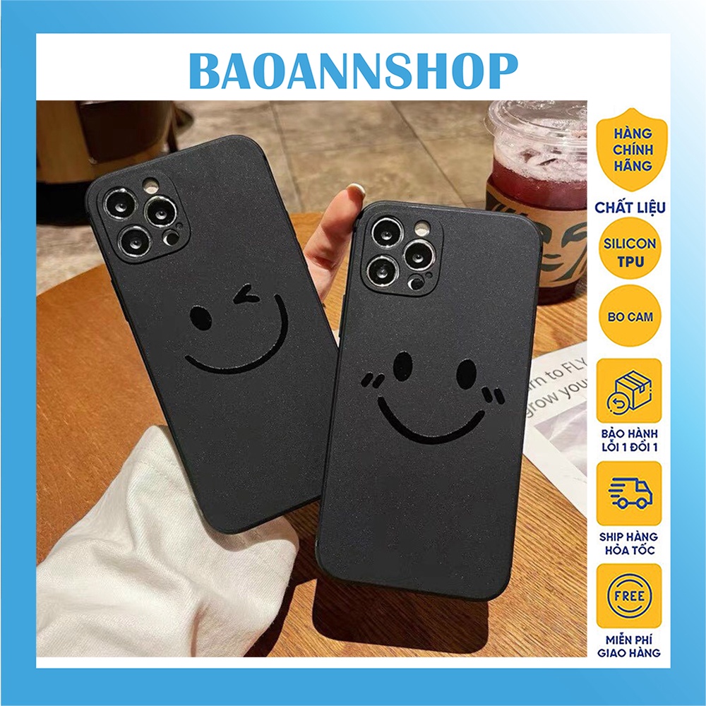 Ốp lưng iphone hình mặt cười belike cạnh vuông chống sốc bảo vệ camera cho ip 7plus/8plus/x/xs/xsmax/11/12/13/14/promax