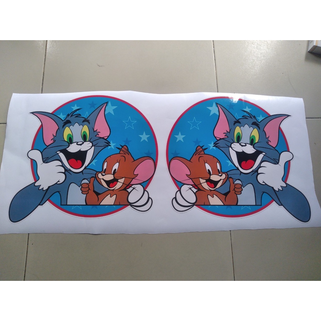 Tem dán xe tải Tom and Jery