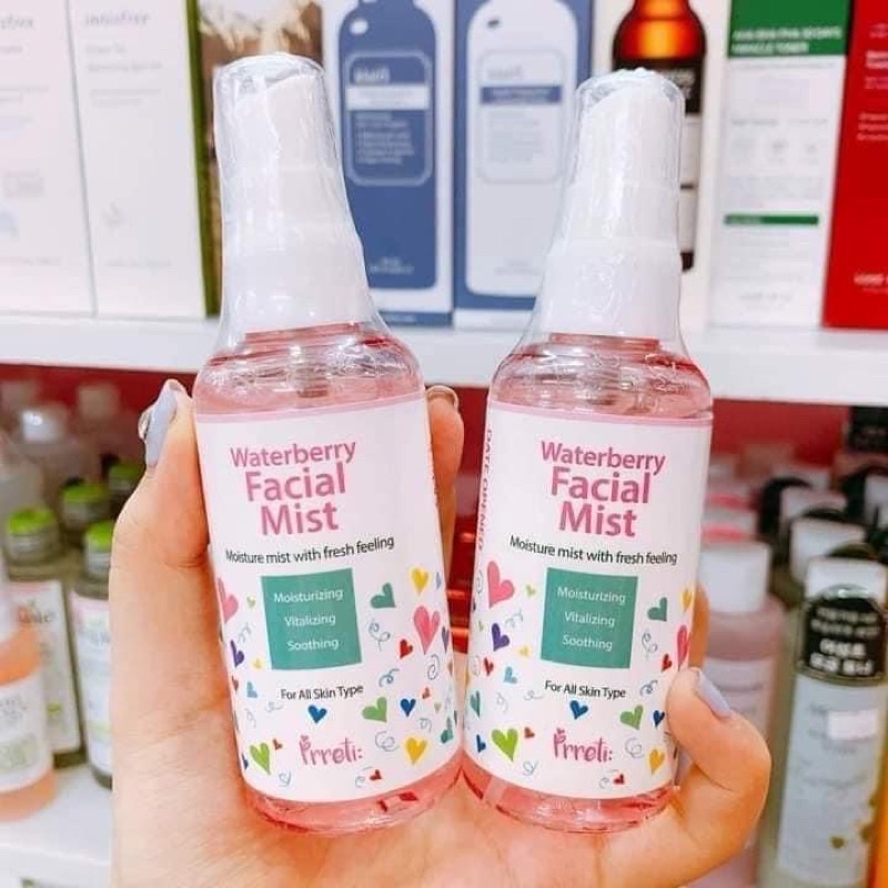 [Hãng tặng]Xịt khoáng Pretti waterberry facial mist 80ml