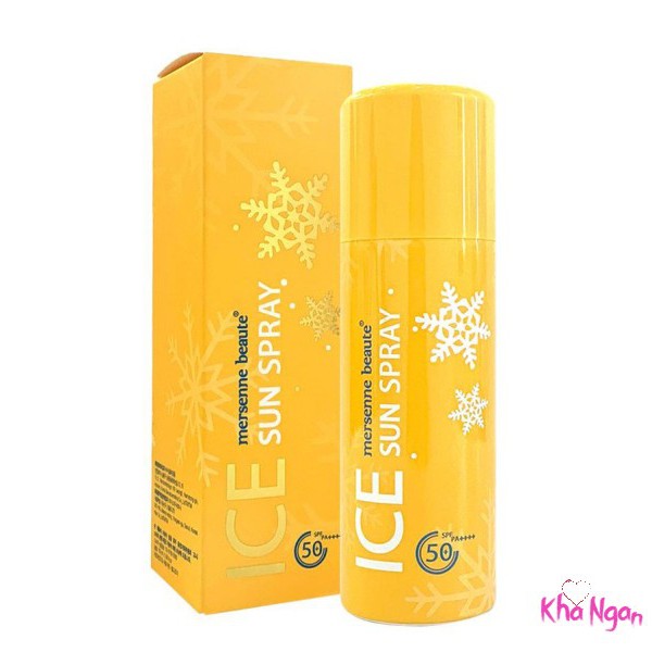 [Mẫu Mới] Kem chống nắng make up mát lạnh Ice Sun Spray Mersenne Beaute SPF50+ PA++++