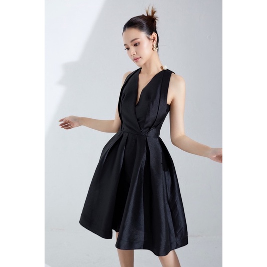 LALLA - Đầm sát nách cổ chữ V xoè nhẹ nữ