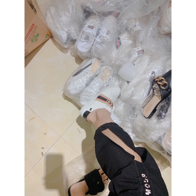 [Mã FAXANH245 giảm 10k đơn từ 50k] SỤC THỂ THAO GUCI ĐỘN ĐẾ SIÊU ĐẸP giày đạp gót màu trắng | BigBuy360 - bigbuy360.vn