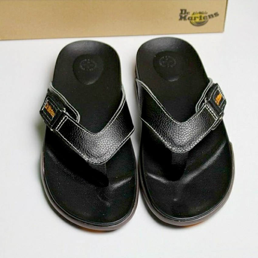 Dép Nam Da Bò Dr Martens Nhập ThaiLand Quai Da Đế Đúc Cực Êm Full Hộp 65Dr3