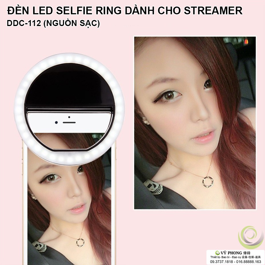 ĐÈN LED SELFIE RING DÀNH CHO STREAMER DÂY CÁP SẠC DDC-112 | BigBuy360 - bigbuy360.vn