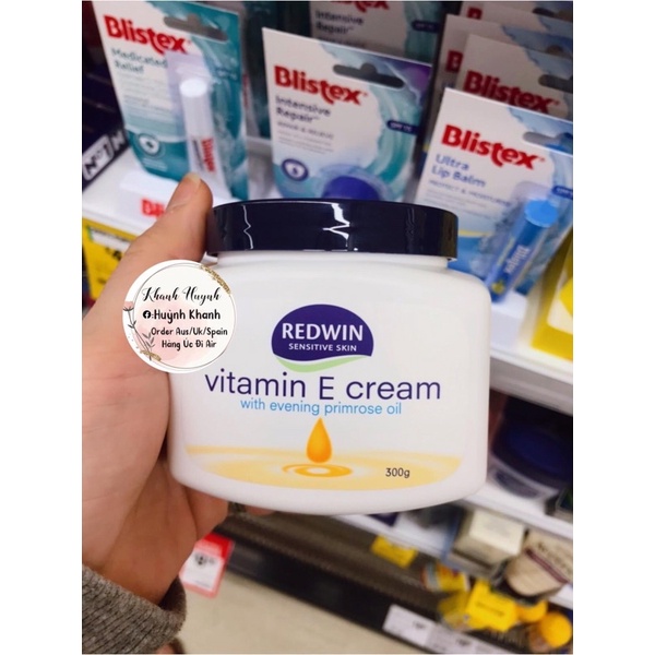 Kem dưỡng ẩm sáng da vitamin E Redwin Úc