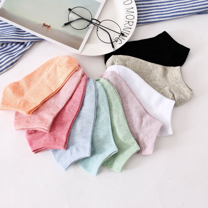 Combo 5 đôi tất, vớ nữ cổ ngắn ( giao màu ngẫu nhiên)