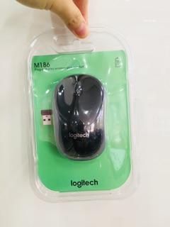Chuôt Vi Tính Chính Hãng Logitech M186 Không Dây