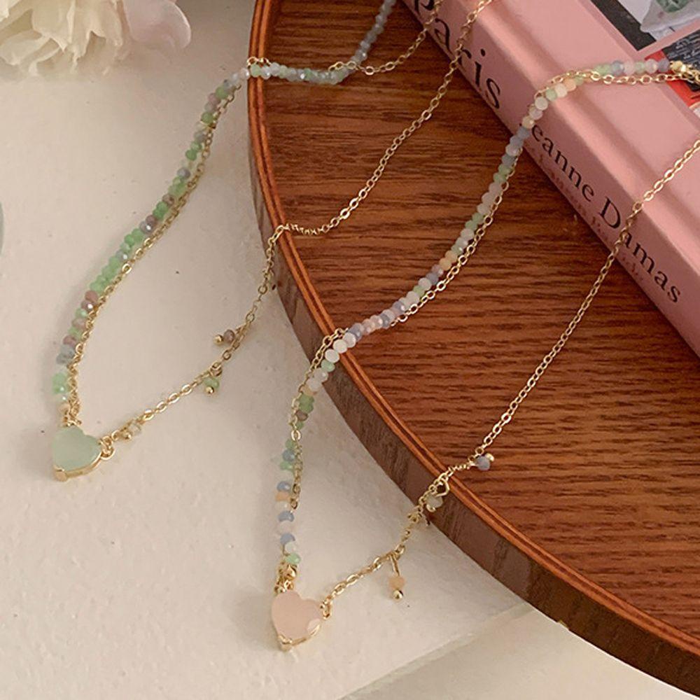 Vòng cổ Hình Trái Tim Phong Cách Boho Thời Trang Cho Nữ|Chuỗi Hạt Đeo Cổ