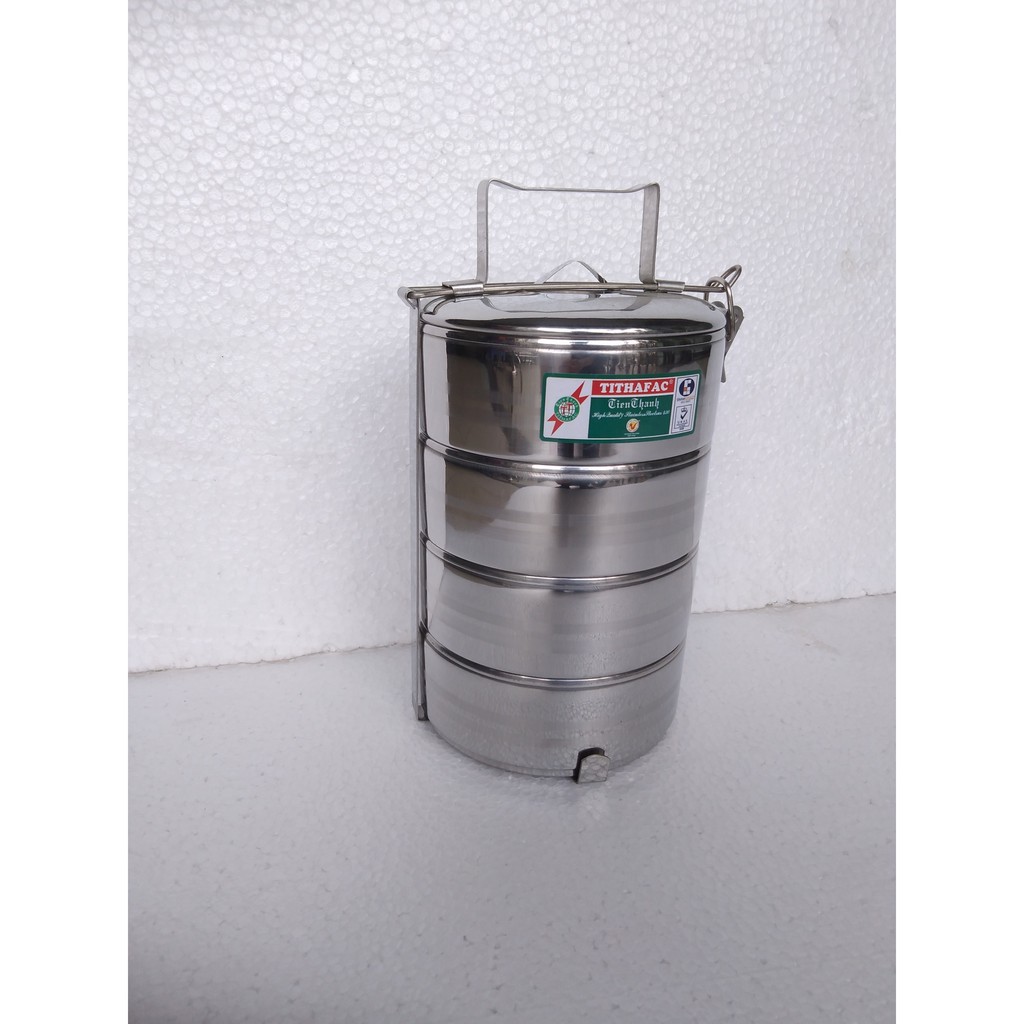 CẶP LỒNG CÀ MƠN - Cà men INOX 4 NGĂN CMS16-4I